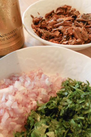 アンズタケ Chanterelle でスズキ Bar のきのこ詰めを作ったよ フランスであそぼう